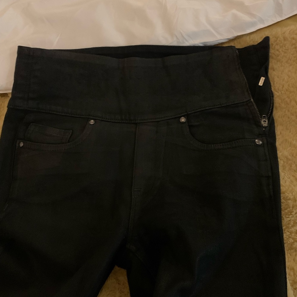 Spanx - The signature skinny - black coated leather look